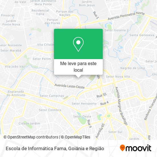 Escola de Informática Fama mapa