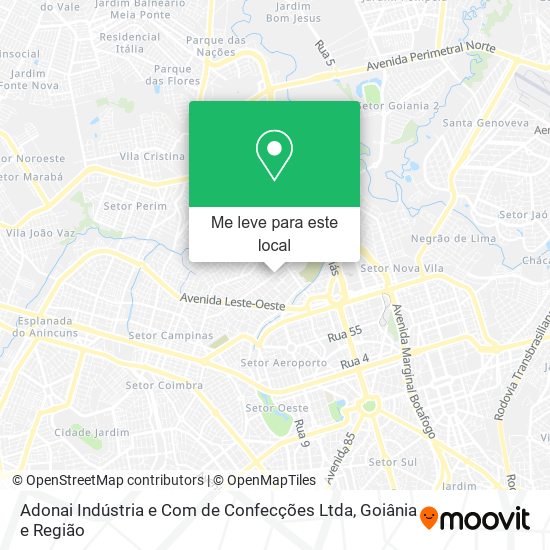 Adonai Indústria e Com de Confecções Ltda mapa