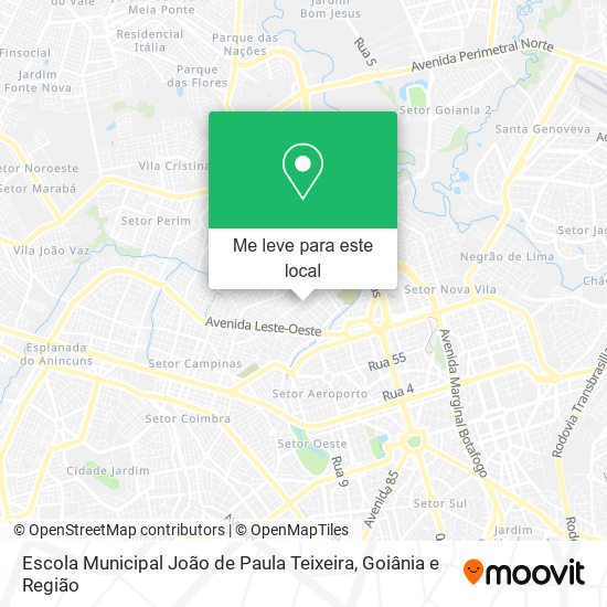 Escola Municipal João de Paula Teixeira mapa