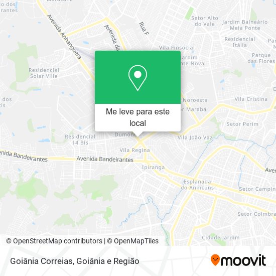 Goiânia Correias mapa