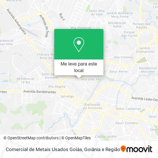 Comercial de Metais Usados Goiás mapa