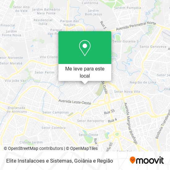 Elite Instalacoes e Sistemas mapa