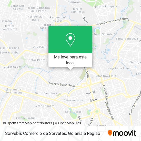 Sorvebis Comercio de Sorvetes mapa