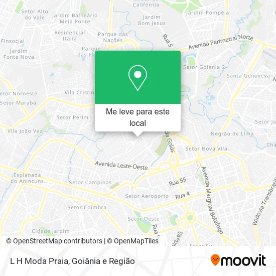 L H Moda Praia mapa