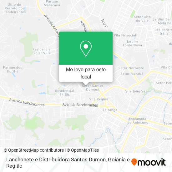 Lanchonete e Distribuidora Santos Dumon mapa