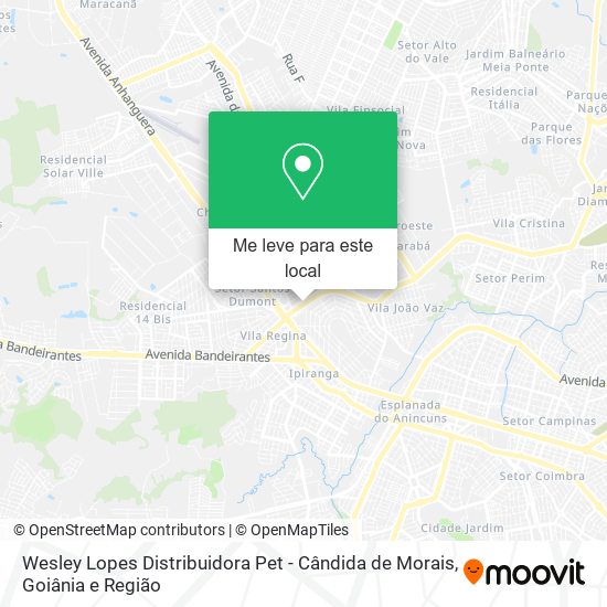 Wesley Lopes Distribuidora Pet - Cândida de Morais mapa