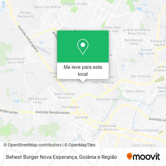 Behest Burger Nova Esperança mapa