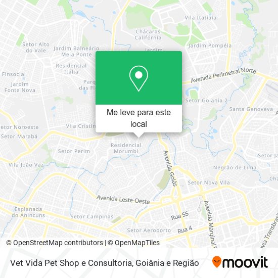 Vet Vida Pet Shop e Consultoria mapa