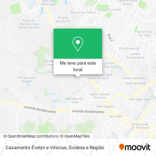 Casamento Évelyn e Vinícius mapa