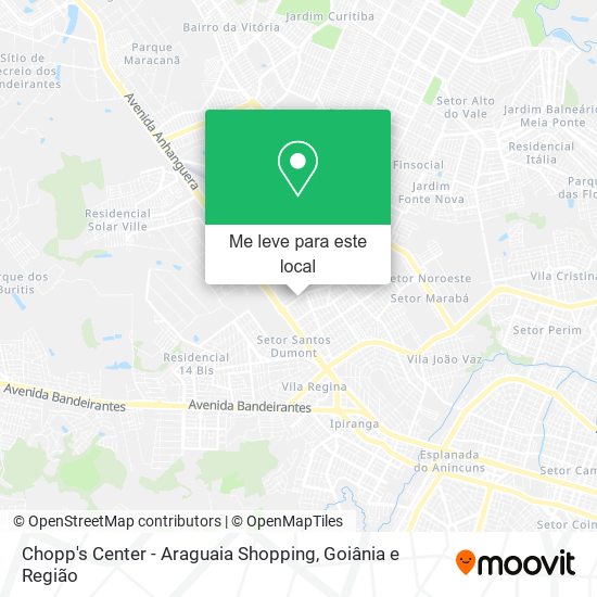 Chopp's Center - Araguaia Shopping mapa
