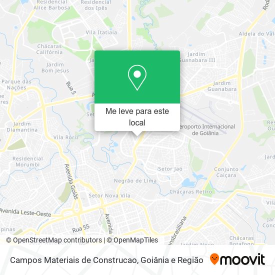 Campos Materiais de Construcao mapa