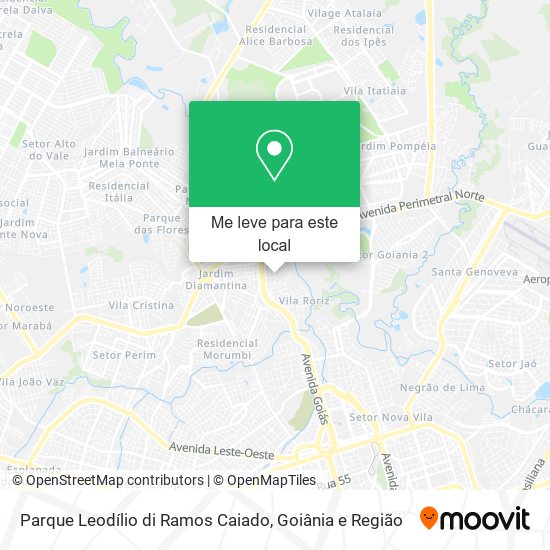 Parque Leodílio di Ramos Caiado mapa