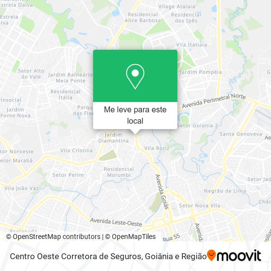 Centro Oeste Corretora de Seguros mapa