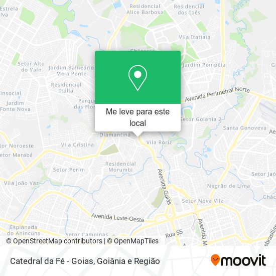 Catedral da Fé - Goias mapa