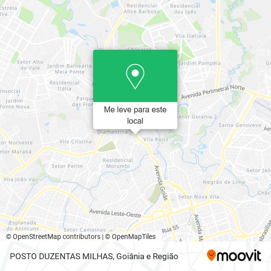 POSTO DUZENTAS MILHAS mapa