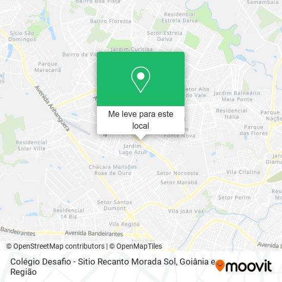 Colégio Desafio - Sitio Recanto Morada Sol mapa