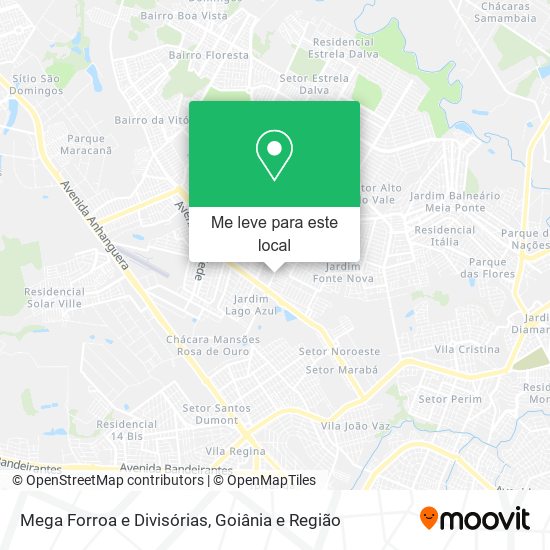Mega Forroa e Divisórias mapa