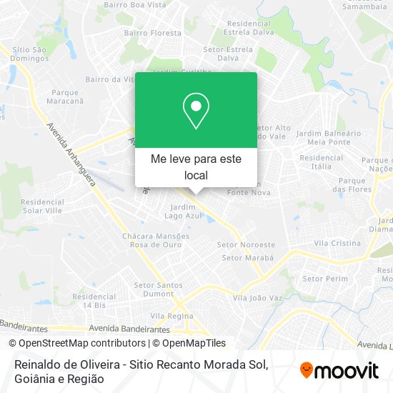Reinaldo de Oliveira - Sitio Recanto Morada Sol mapa