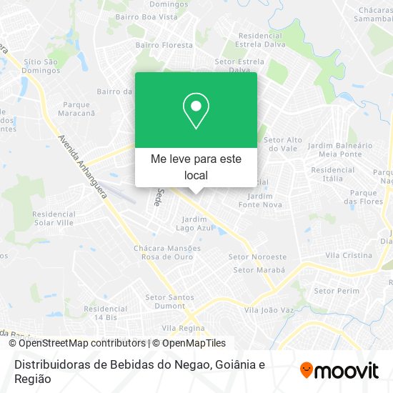 Distribuidoras de Bebidas do Negao mapa