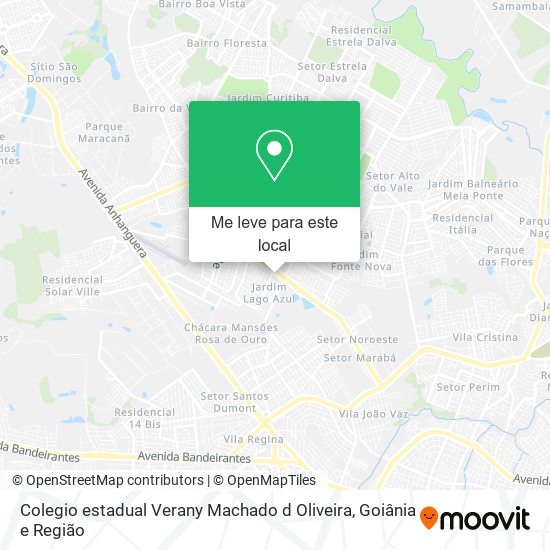 Colegio estadual Verany Machado d Oliveira mapa