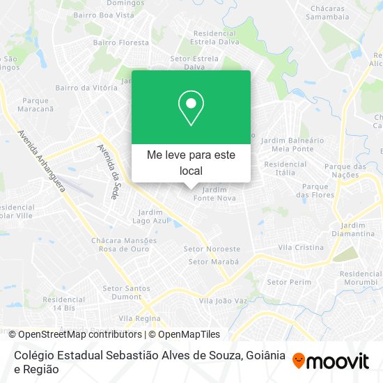 Colégio Estadual Sebastião Alves de Souza mapa