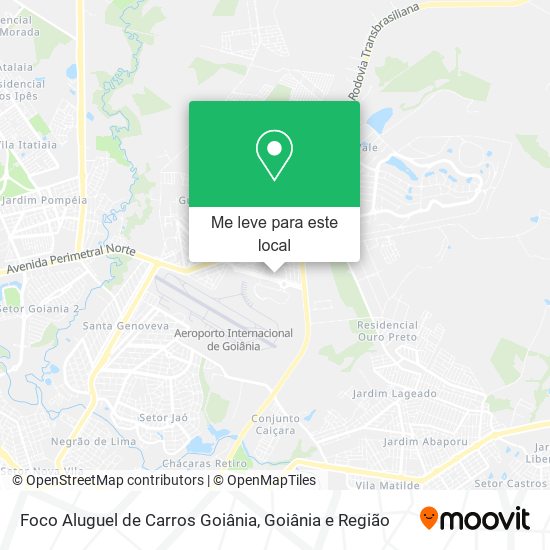 Foco Aluguel de Carros Goiânia mapa