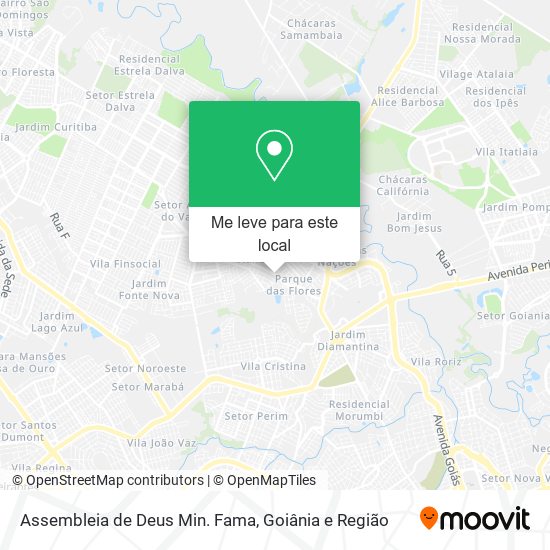 Assembleia de Deus Min. Fama mapa