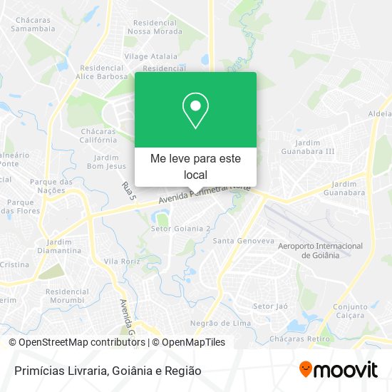 Primícias Livraria mapa