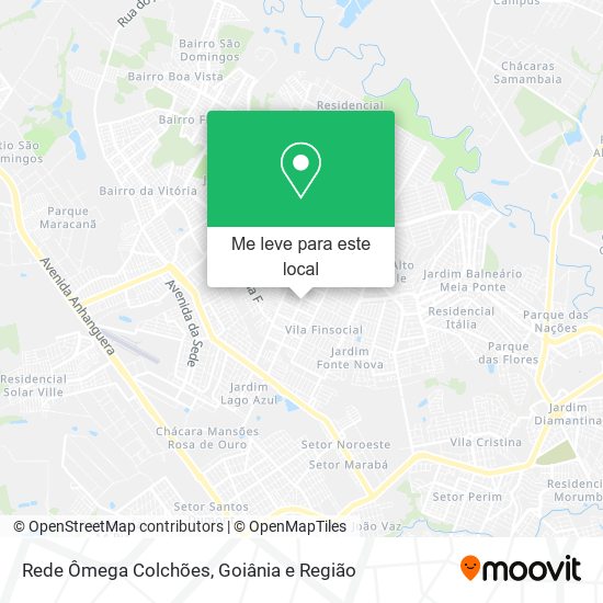 Rede Ômega Colchões mapa