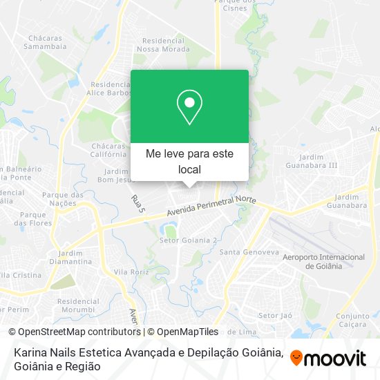 Karina Nails Estetica Avançada e Depilação Goiânia mapa