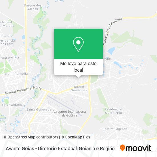 Avante Goiás - Diretório Estadual mapa