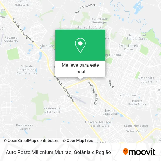Auto Posto Millenium Mutirao mapa