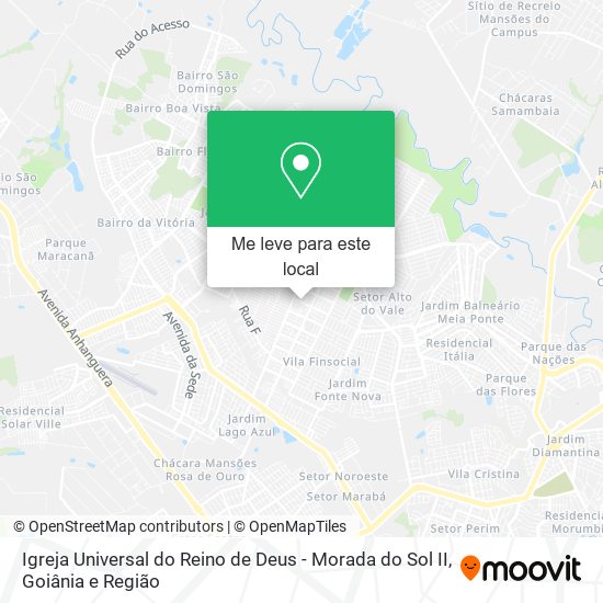 Igreja Universal do Reino de Deus - Morada do Sol II mapa