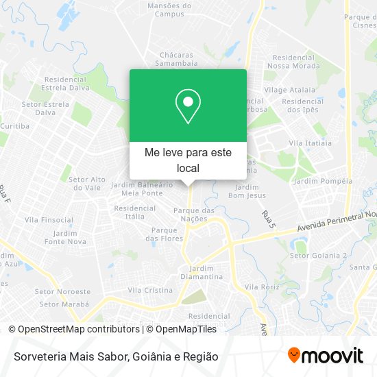 Sorveteria Mais Sabor mapa