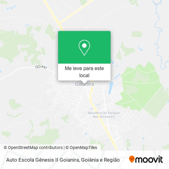 Auto Escola Gênesis II Goianira mapa