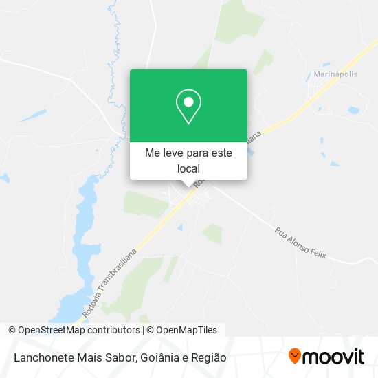 Lanchonete Mais Sabor mapa