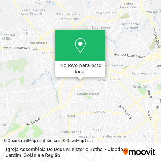 Igreja Assembléia De Deus Ministério Bethel - Cidade Jardim mapa