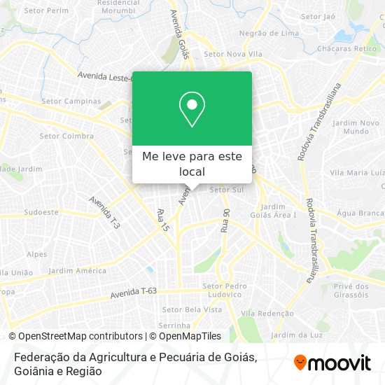 Federação da Agricultura e Pecuária de Goiás mapa