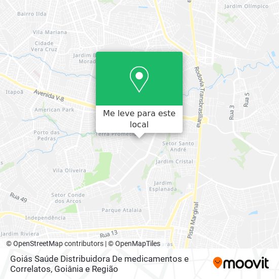 Goiás Saúde Distribuidora De medicamentos e Correlatos mapa