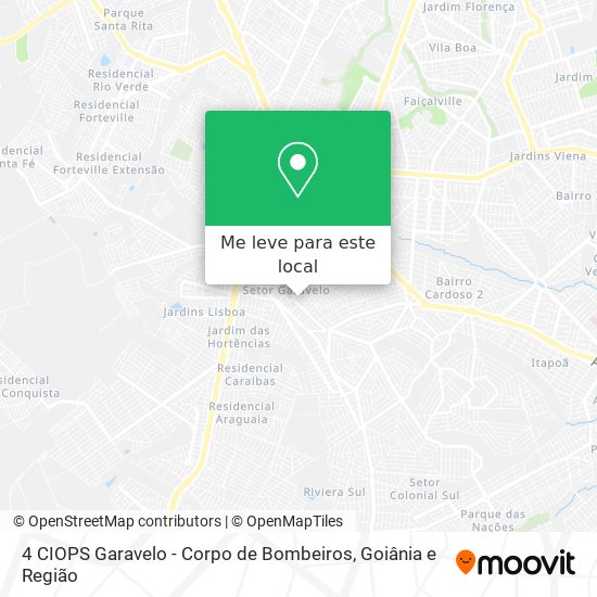 4 CIOPS Garavelo - Corpo de Bombeiros mapa