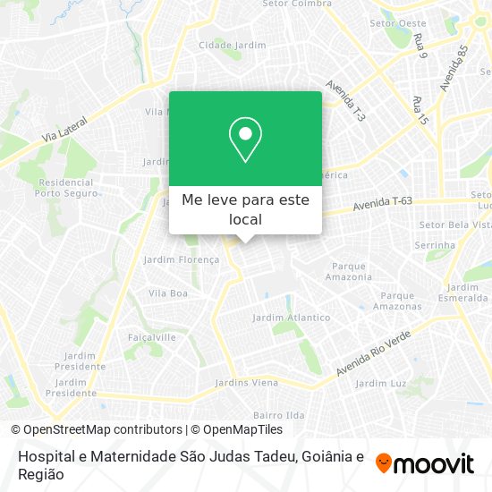 Hospital e Maternidade São Judas Tadeu mapa