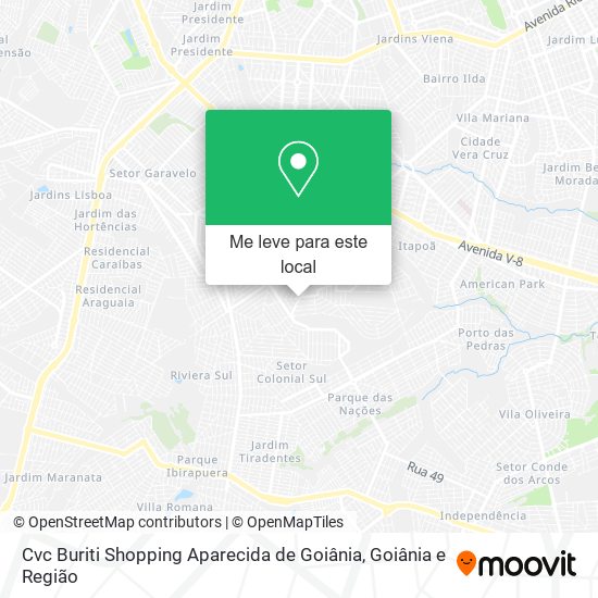 Cvc Buriti Shopping Aparecida de Goiânia mapa