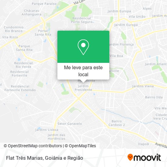 Flat Três Marias mapa