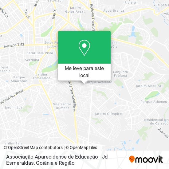 Associação Aparecidense de Educação - Jd Esmeraldas mapa