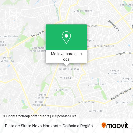 Pista de Skate Novo Horizonte mapa