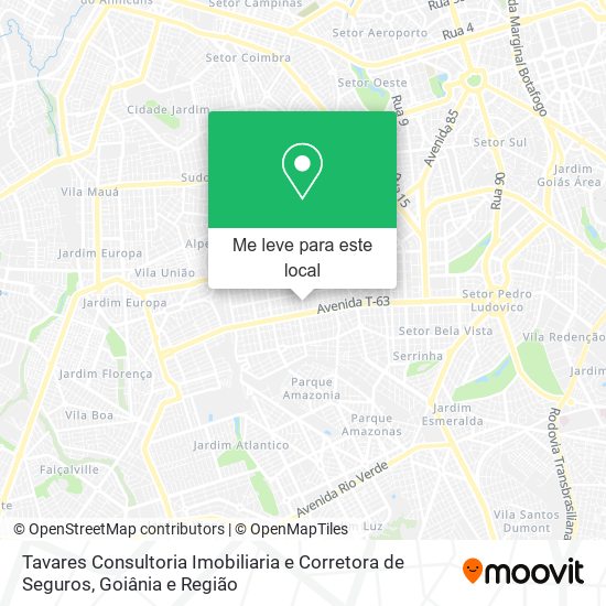 Tavares Consultoria Imobiliaria e Corretora de Seguros mapa