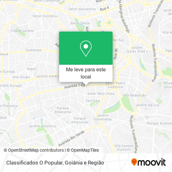 Classificados O Popular mapa