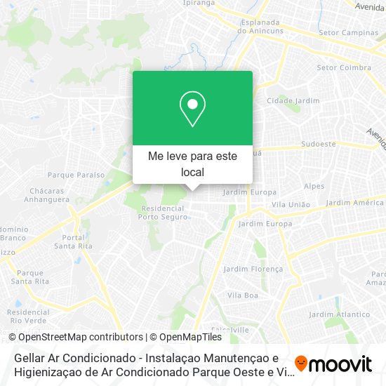 Gellar Ar Condicionado - Instalaçao Manutençao e Higienizaçao de Ar Condicionado Parque Oeste e Vil mapa