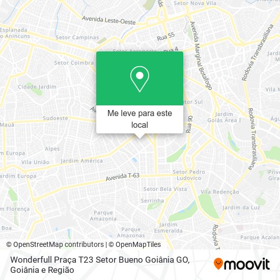 Wonderfull Praça T23 Setor Bueno Goiânia GO mapa