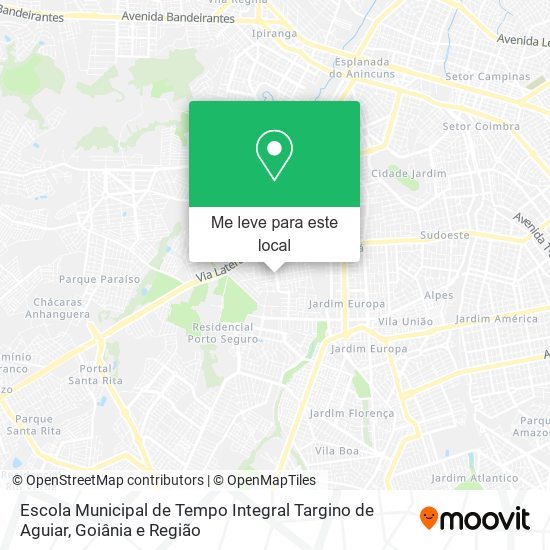 Escola Municipal de Tempo Integral Targino de Aguiar mapa